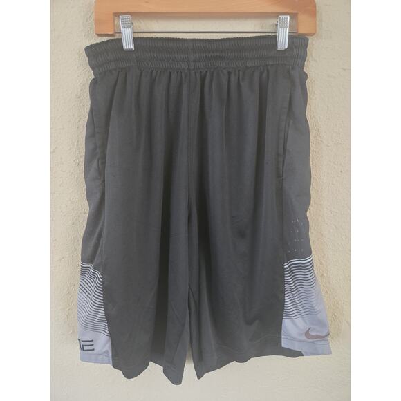 Nike Dri Fit Elite Men's Basketball Shorts, Multicolor Black Gray, Size Large - Picture 1 of 10